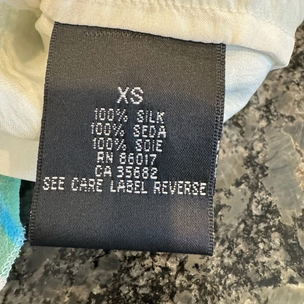Bebe Blue Asymmetrical Skater Mini Skirt (and sweater) XS; silk Y2K - Picture 7 of 16
